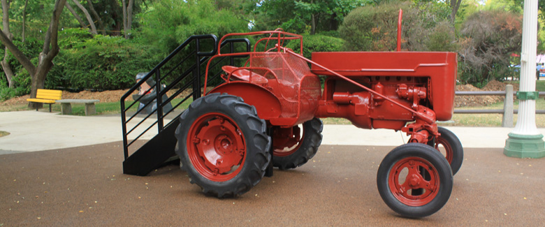 Red Tractor at Fairytale Town Sacramento CA